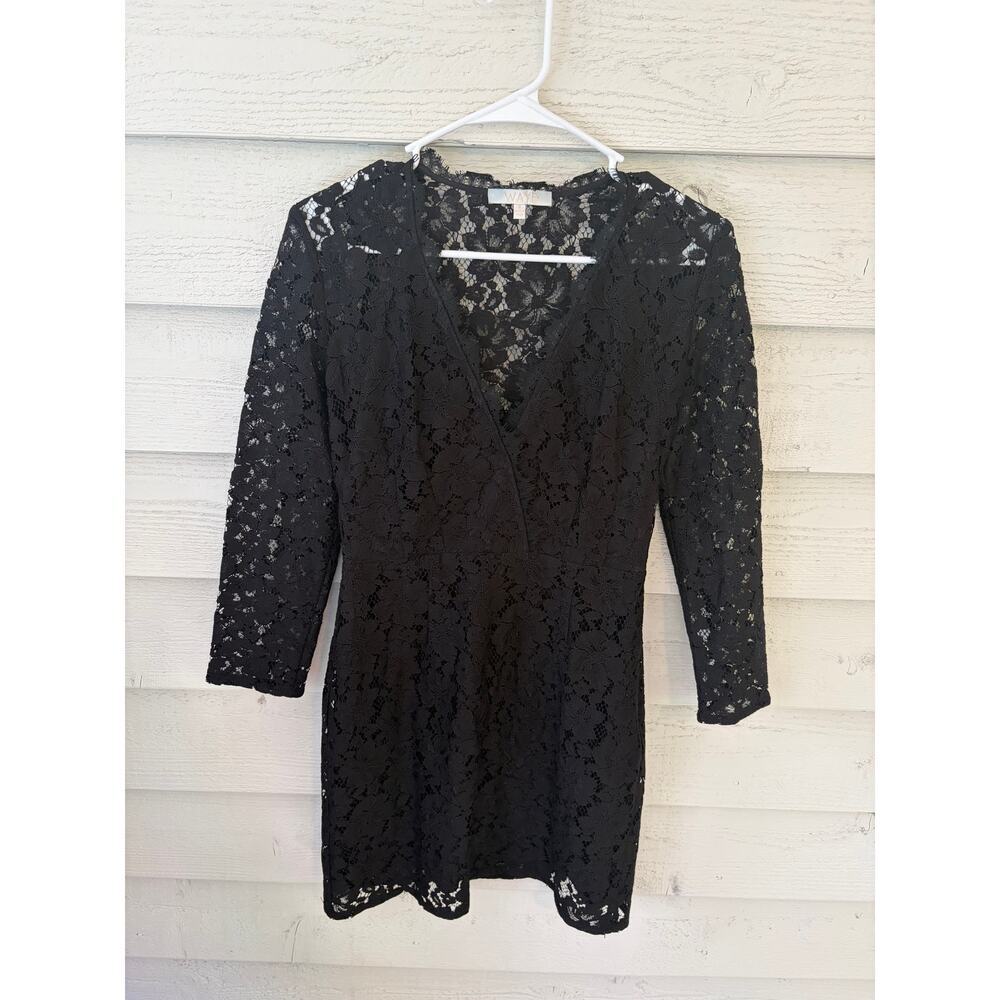 WAYF Black Lace Bodycon Dress – Size 8 - Picture 2 of 8